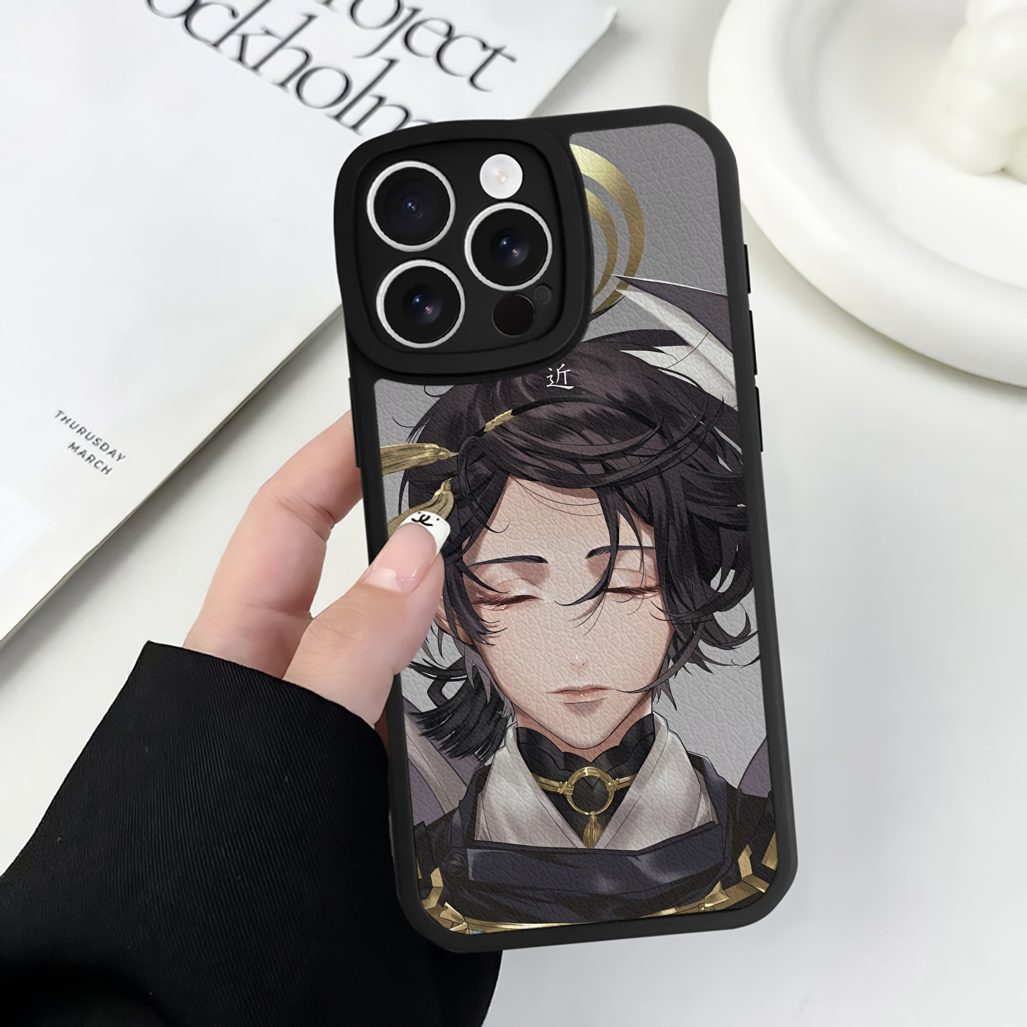 （画像用） 刀剣乱舞 Touken Ranbu 【iPhone 16シリーズ対応】シリコンスマホケース（レザー調） 材質：シリコン